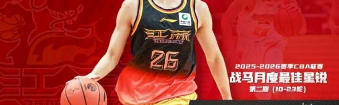 球速体育-CBA官宣：庞峥麟蝉联月最佳星锐奖 还入选全明星首发+男篮集训队